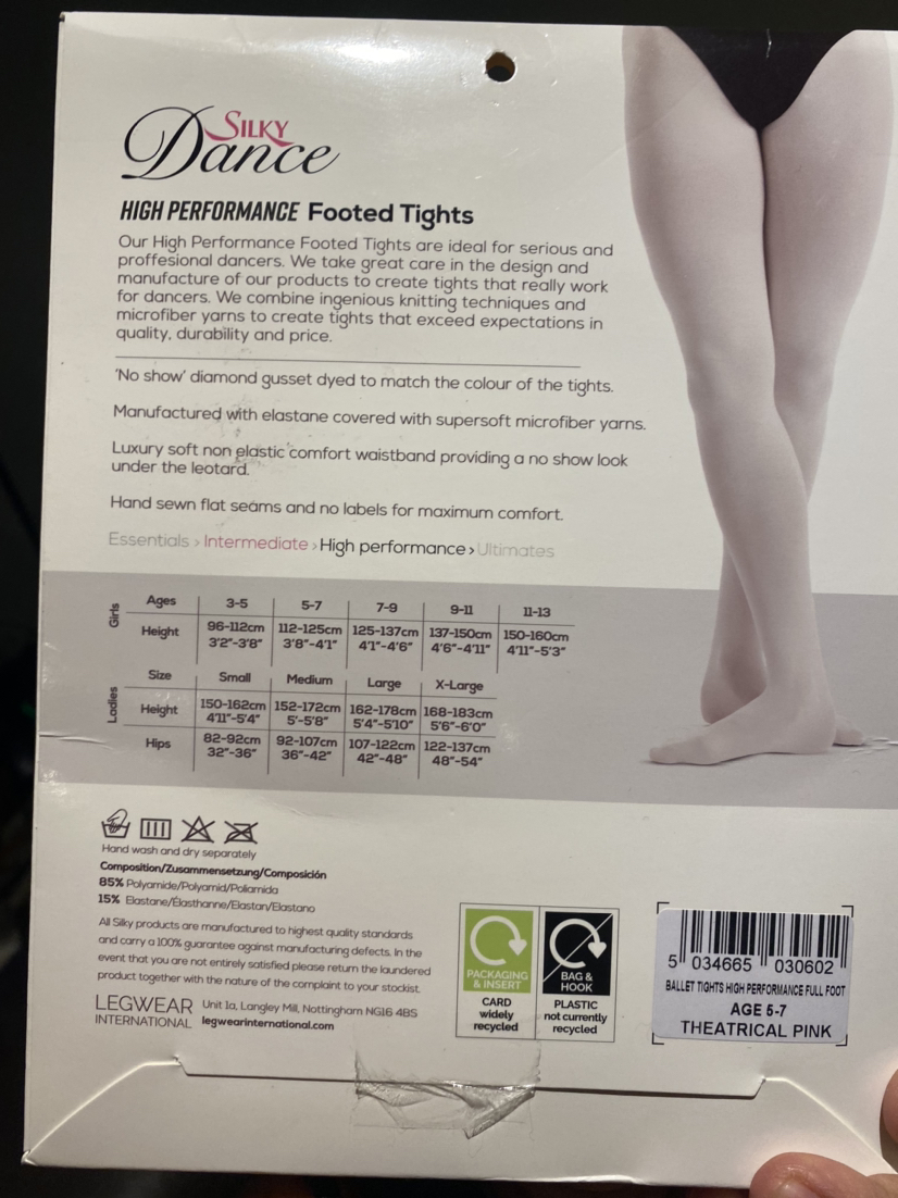 dance tights -footed ,age 5-7 new 🦃 image indicator(2)