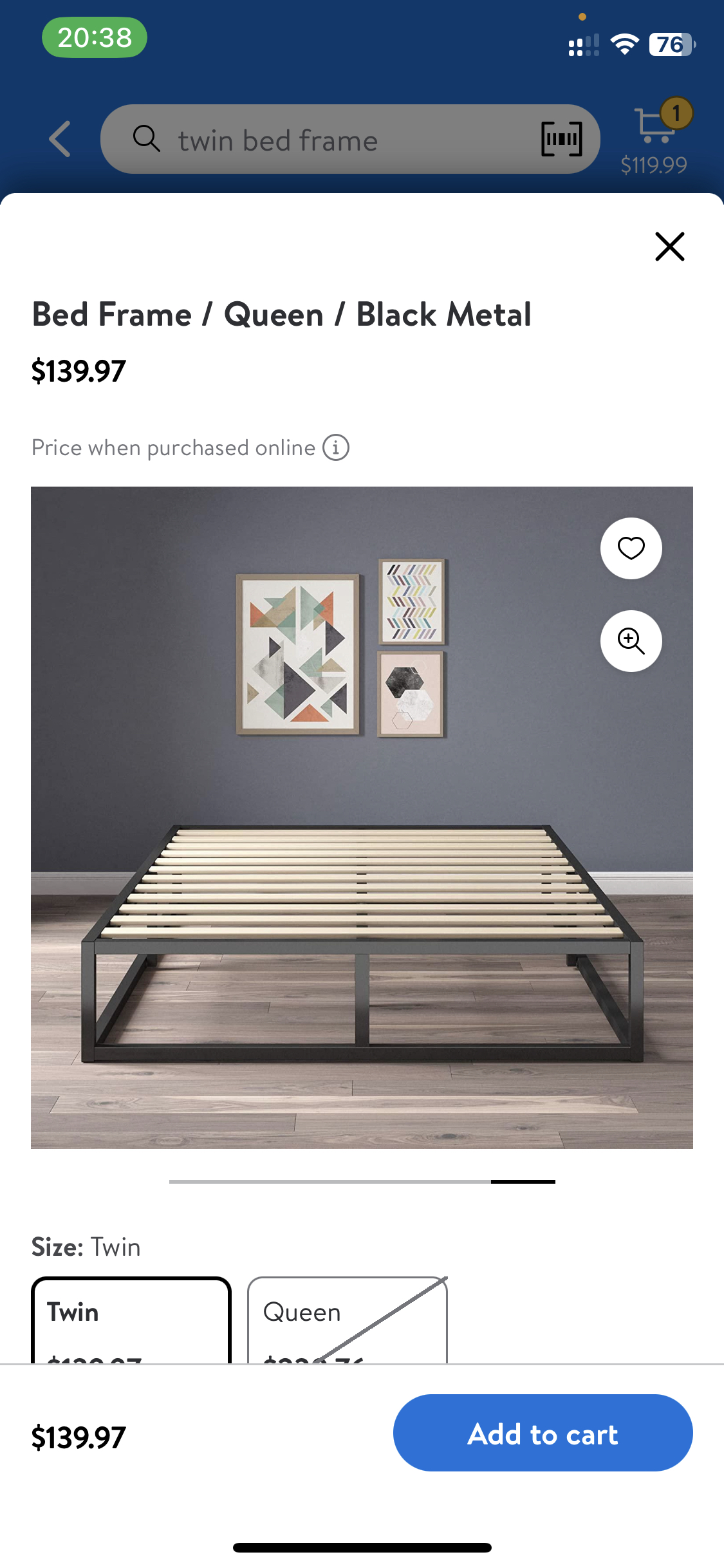 Twin bed frame - photo 2