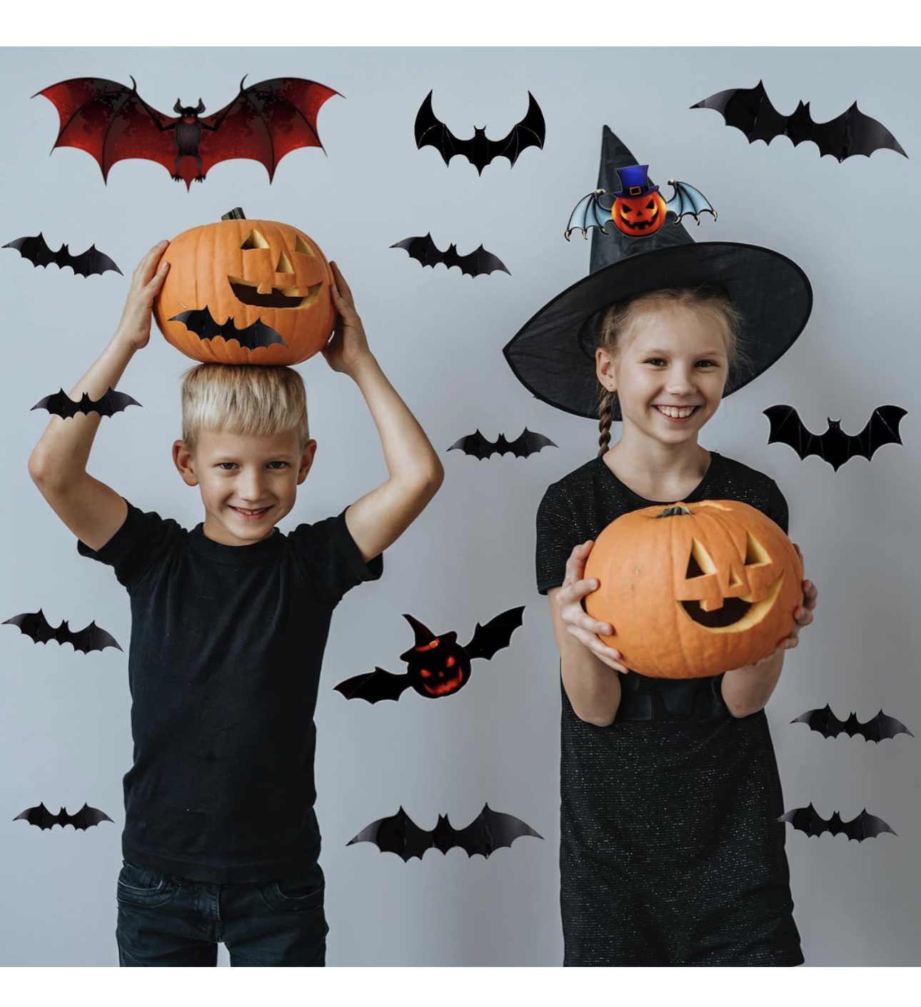 24PCSww Halloween Decoration 3D Bats Stickers image indicator(6)