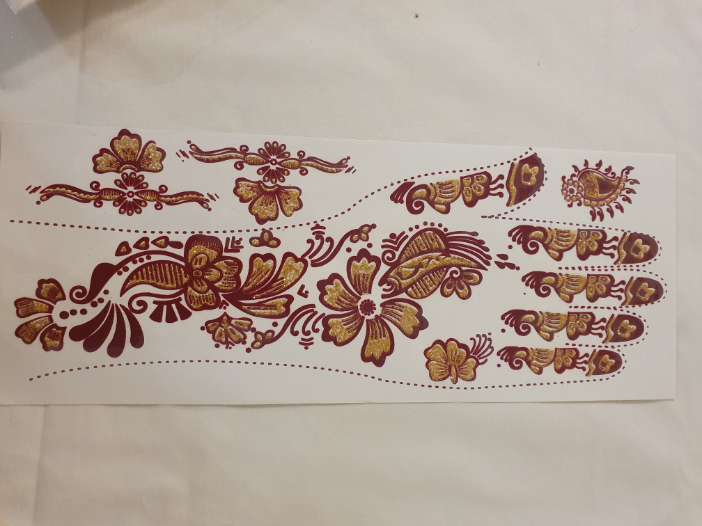 Mehendi | Henna Stickers | Instant Henna tattoos| Ready to use image indicator(9)