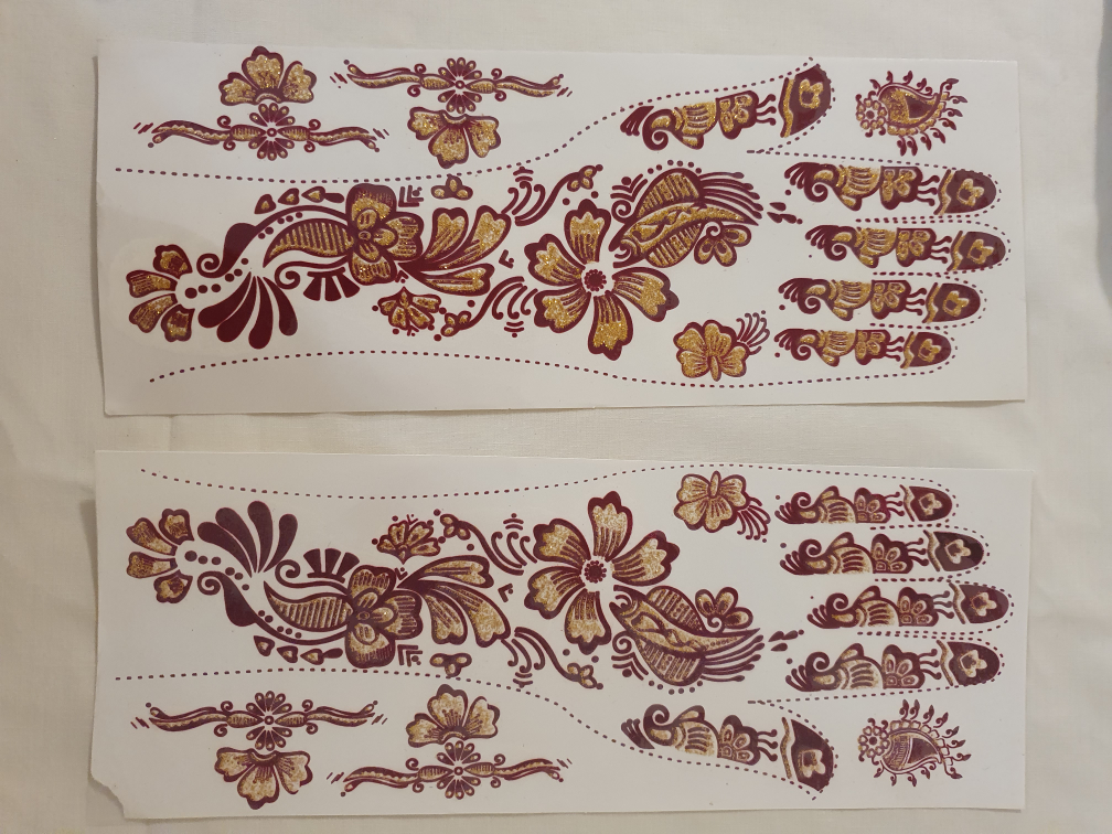 Mehendi | Henna Stickers | Instant Henna tattoos| Ready to use image indicator(8)