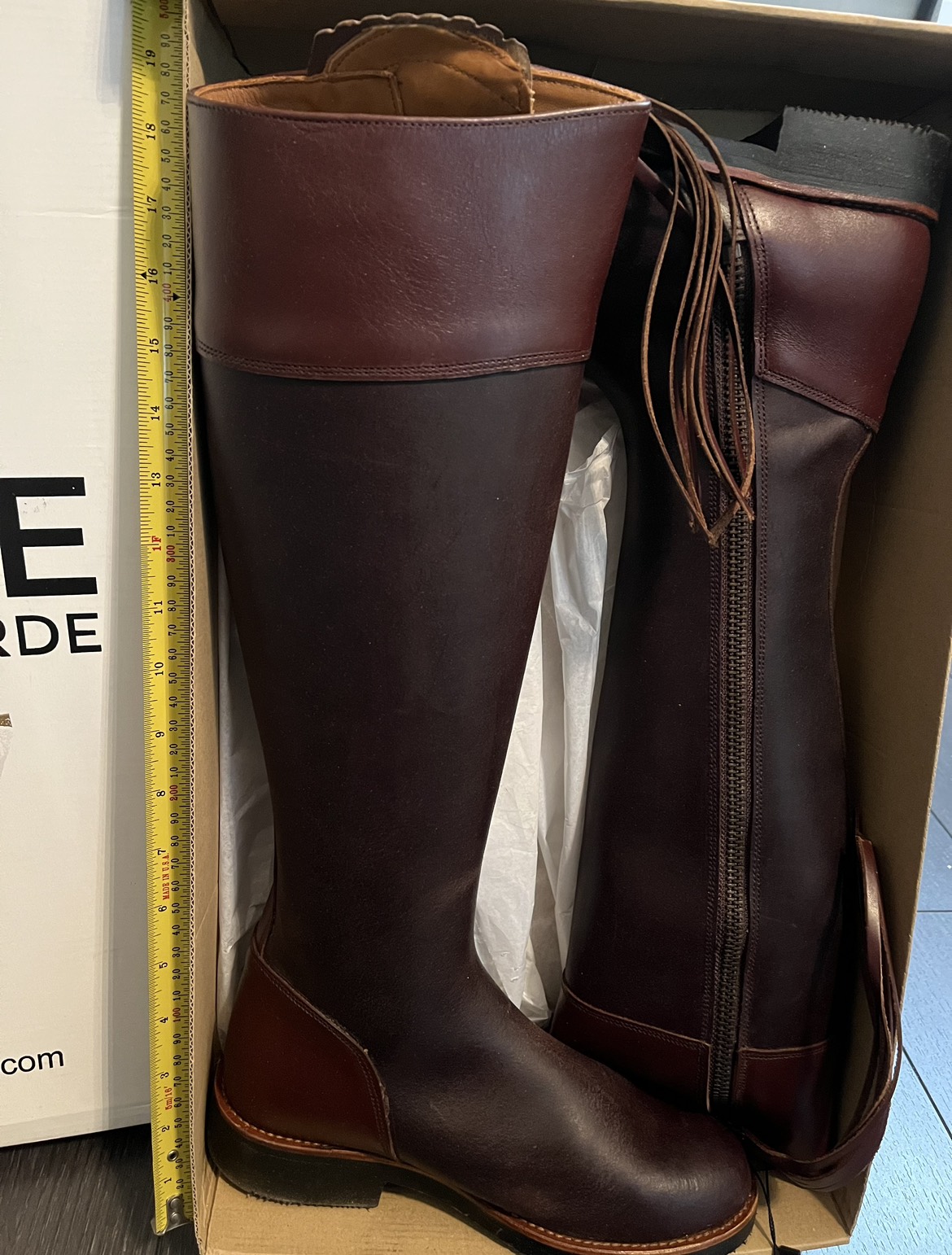 ** Brand New ** Leather Riding Boots size 38 (fit like 7.5) image indicator(2)