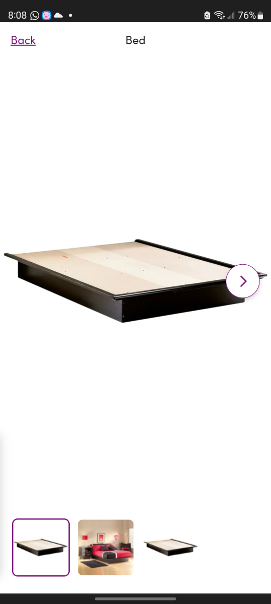Wayfair Queen size Platform bed
