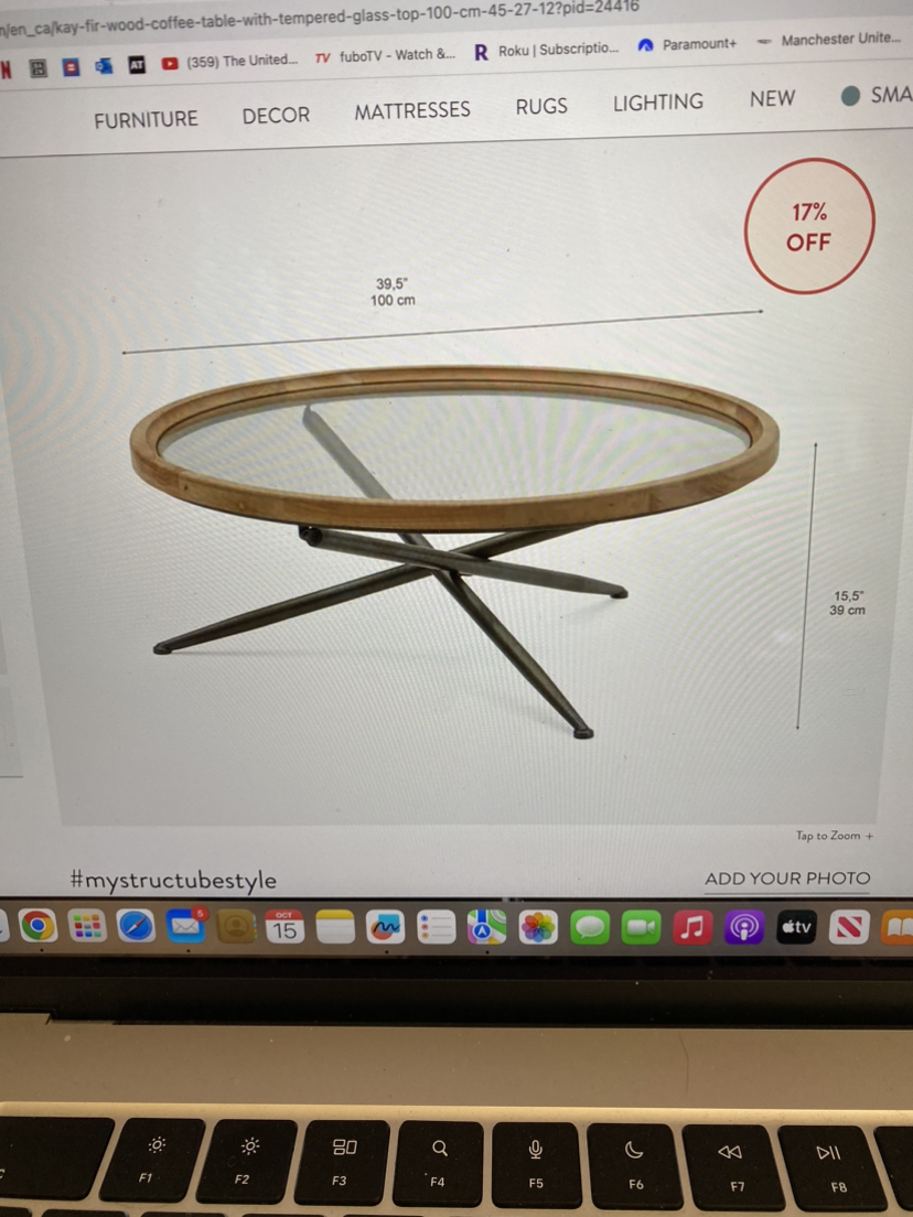 Round glass coffee table - photo 4