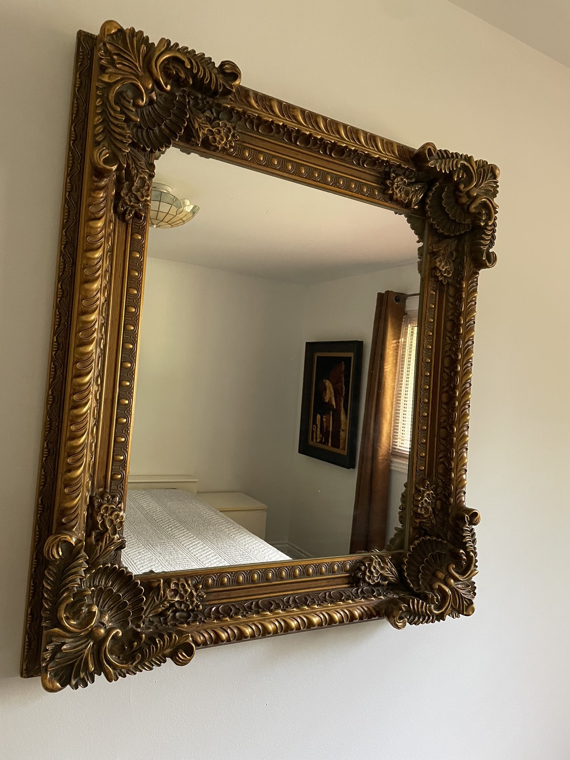 Antique Style Wooden Mirror