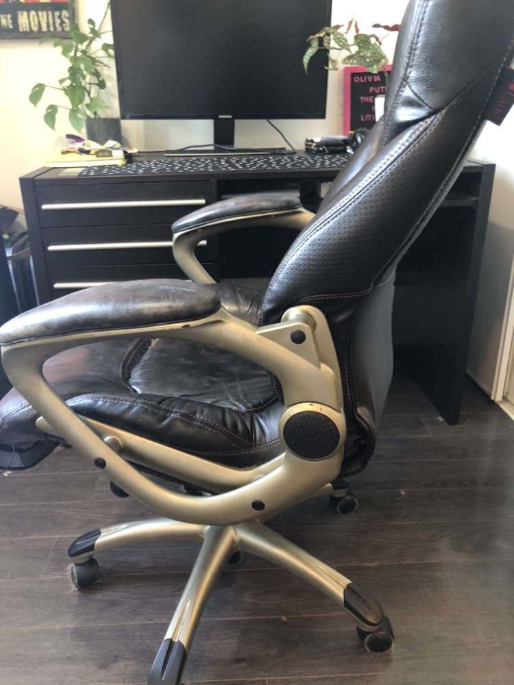 Padded leather office chair - photo 2