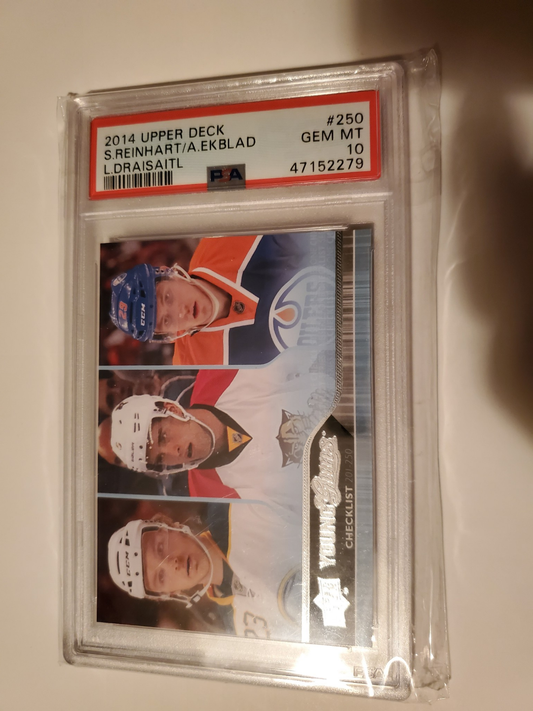 PSA 10 Draisaitl, Reinhart, Ekblad (Pop 7) Young Guns Checklist - photo 3