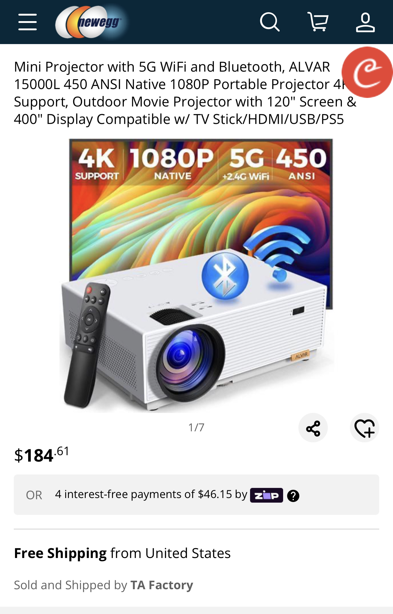 Mini projector - brand new