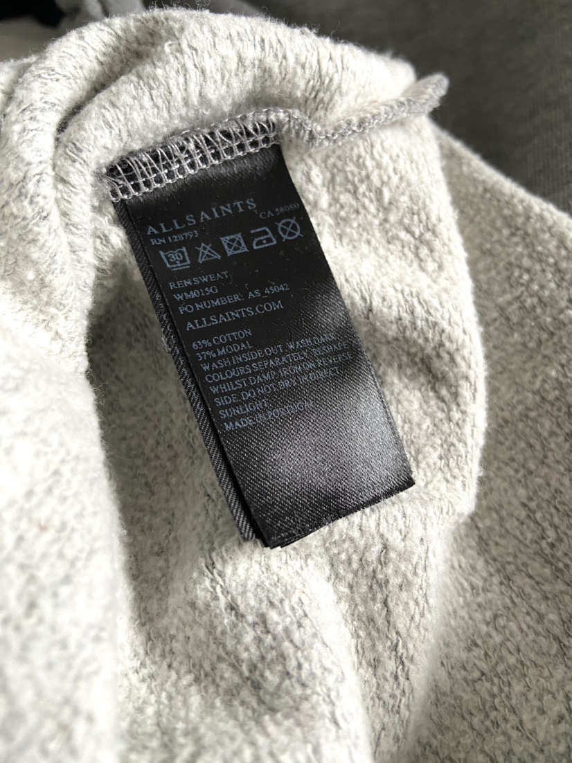 All Saints Asymmetric off shoulder sweatshirt size S image indicator(4)