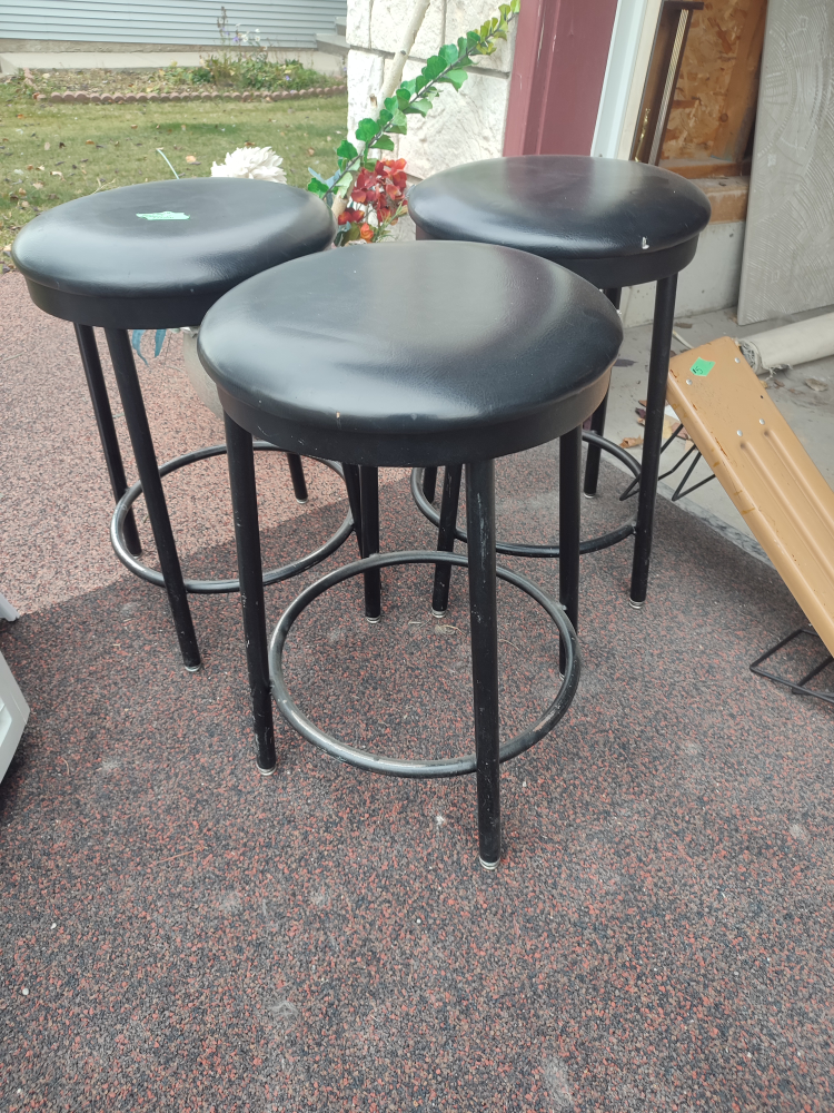 Three Black Stools