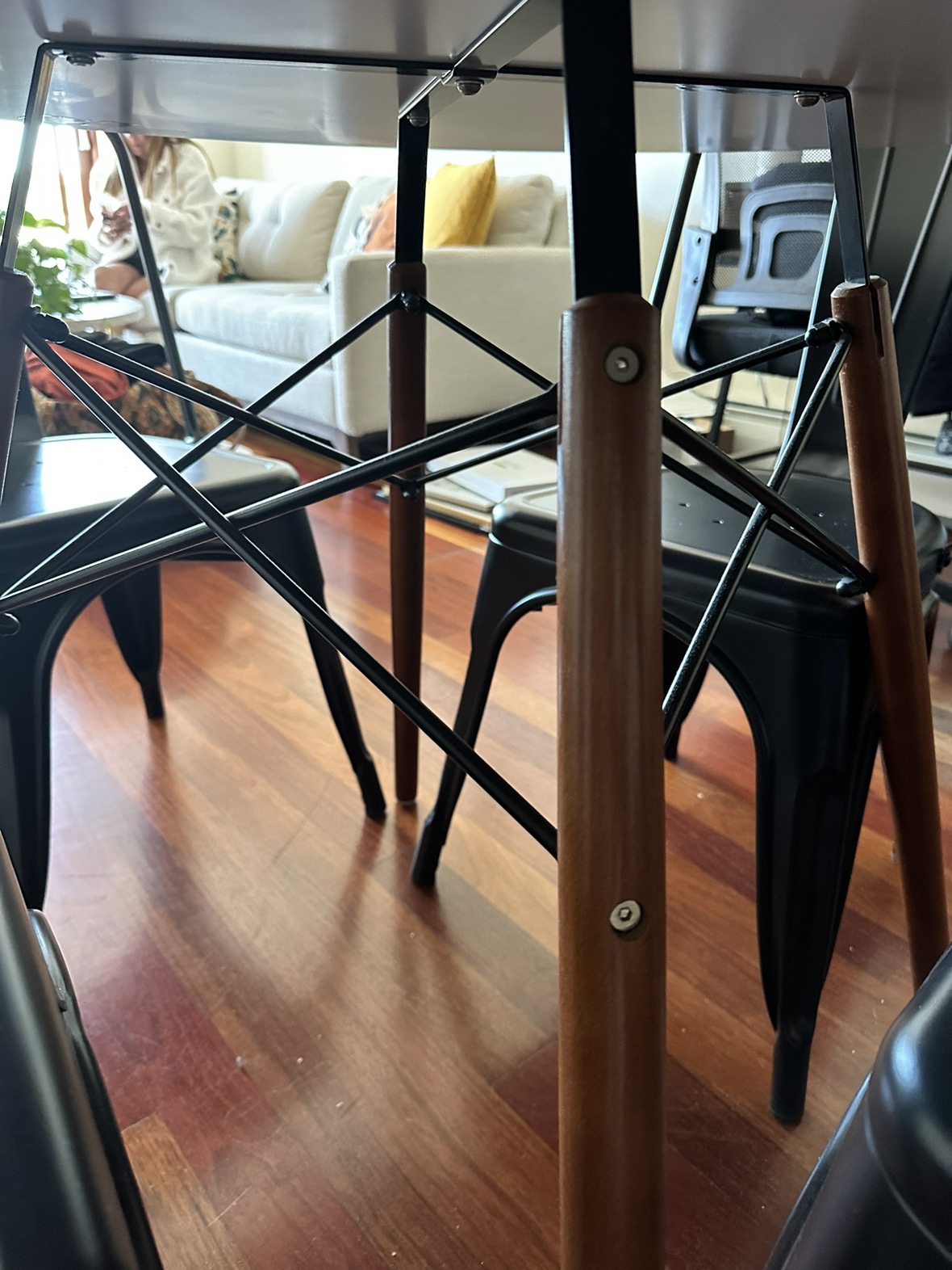 Industrial table and chairs - photo 2