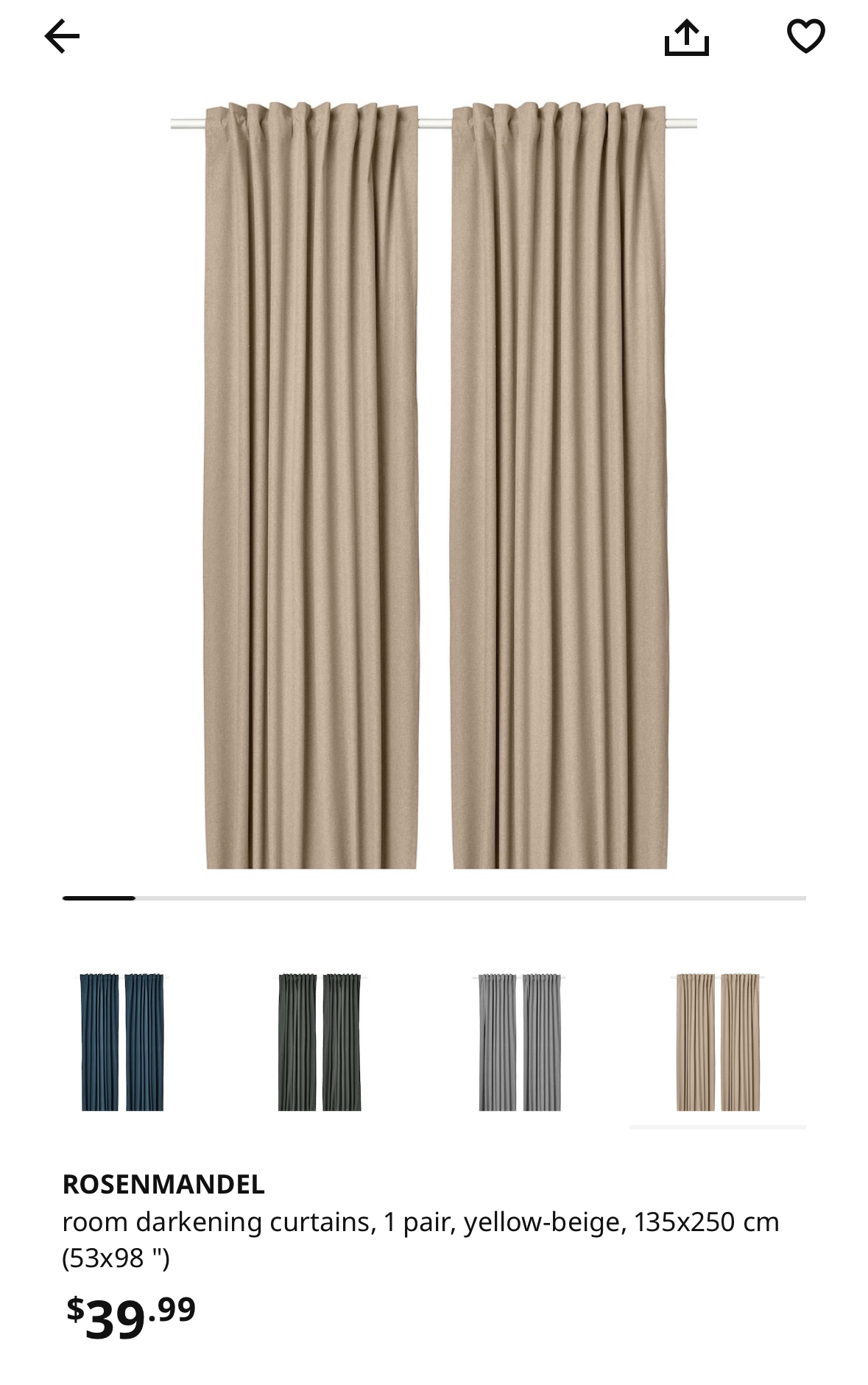 IKEA blackout curtain