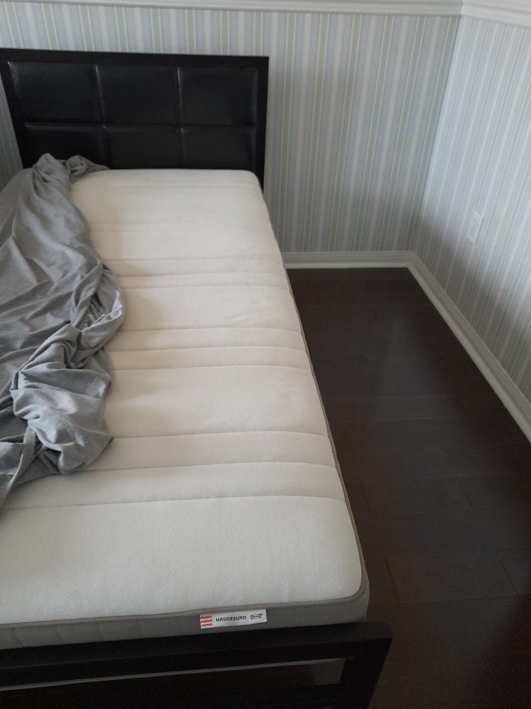 Twin bed with Ikea mattress