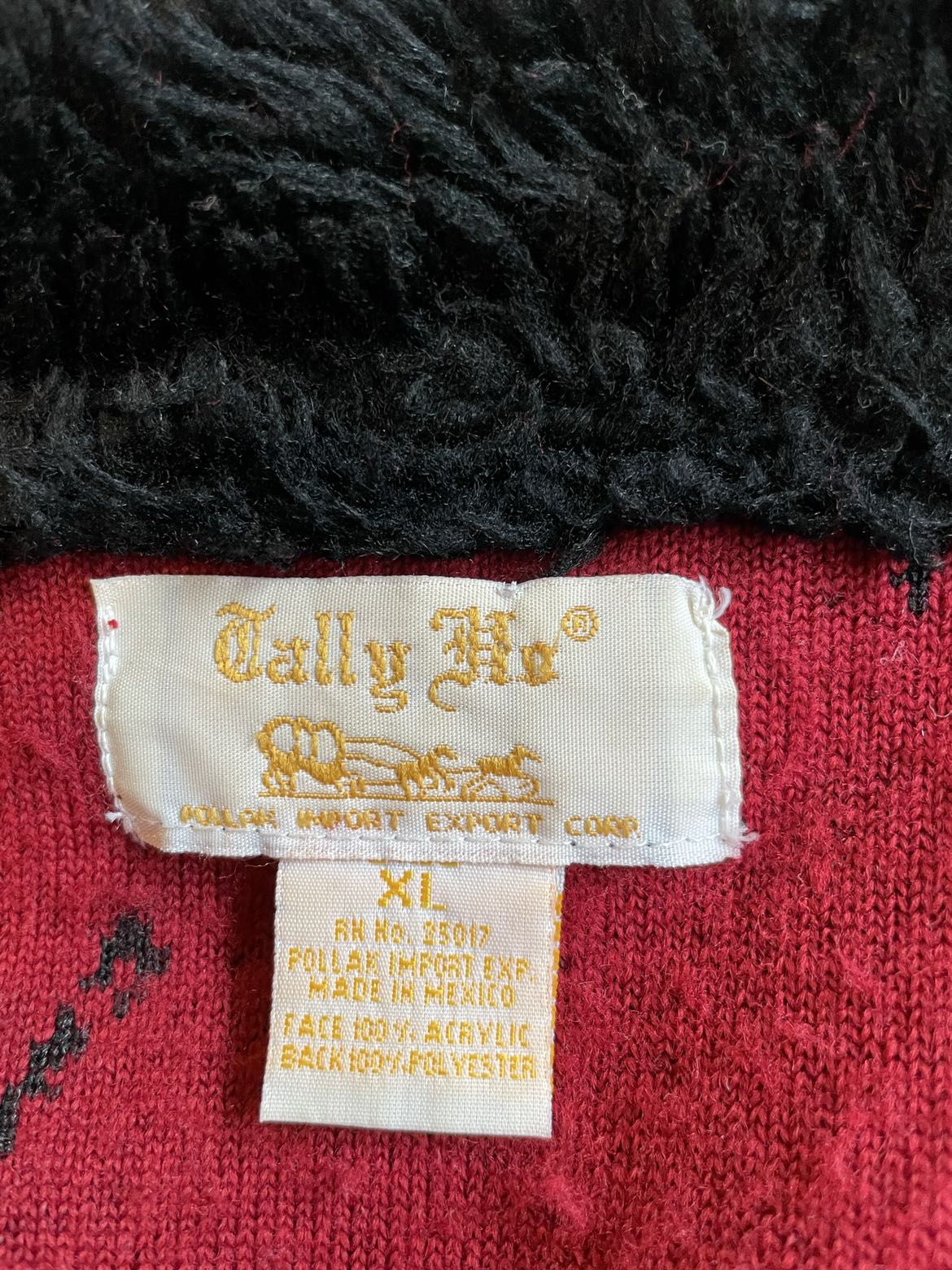 Velour red and black jacket image indicator(3)