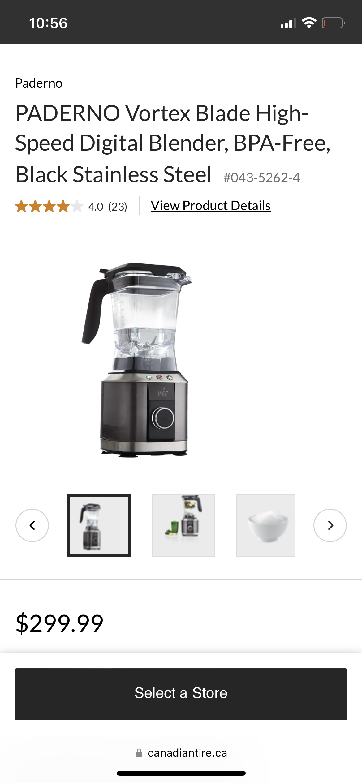 Paderno Vortex blade High Speed BPA Free Blender thumbnail