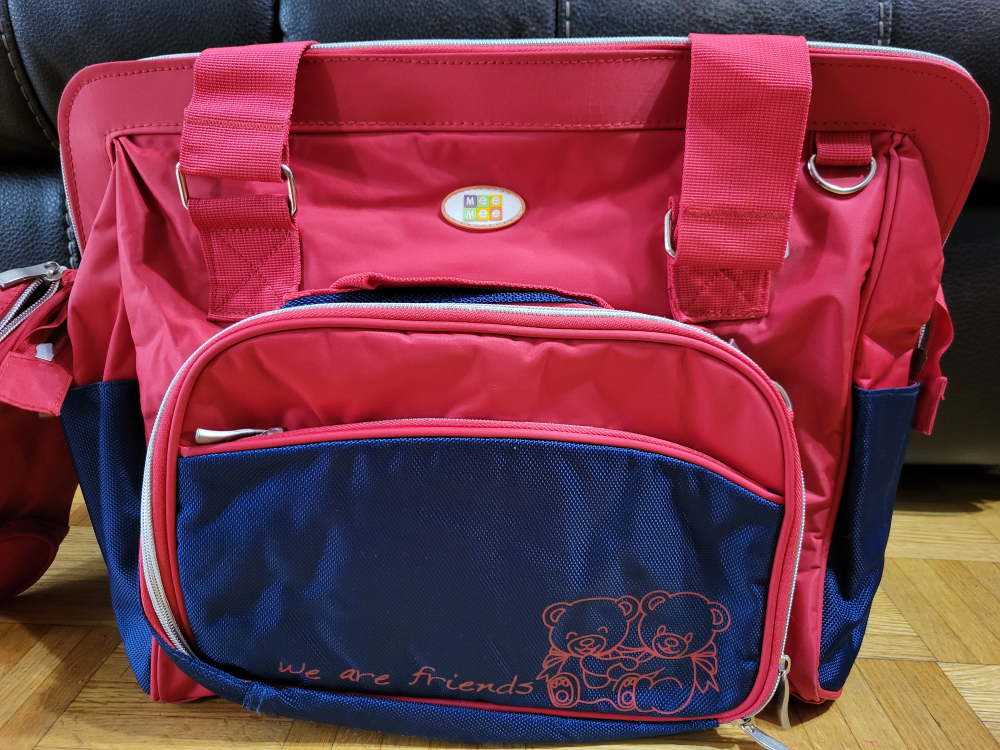 BRAND new travel shoulder Diaper bag for baby girl/ boy-RED