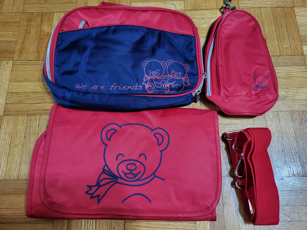 BRAND new travel shoulder Diaper bag for baby girl/ boy-RED - photo 2