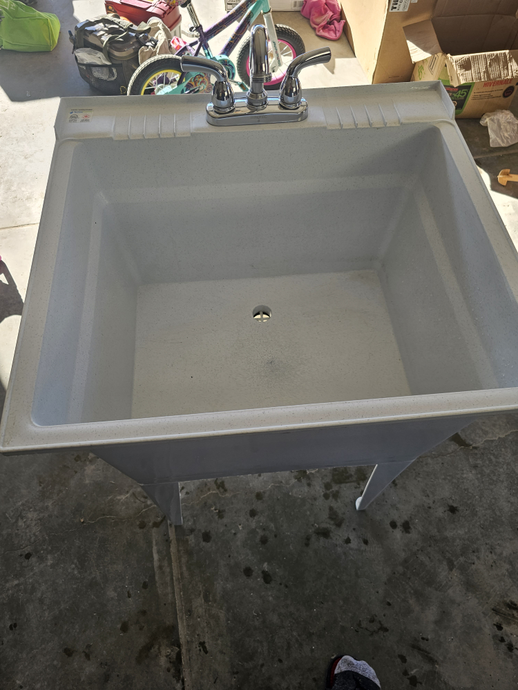 slop sink, utility sink, basement sink