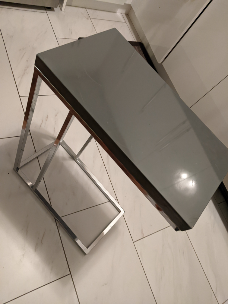 Accent Table - Contemporary, Glossy Grey image indicator(2)