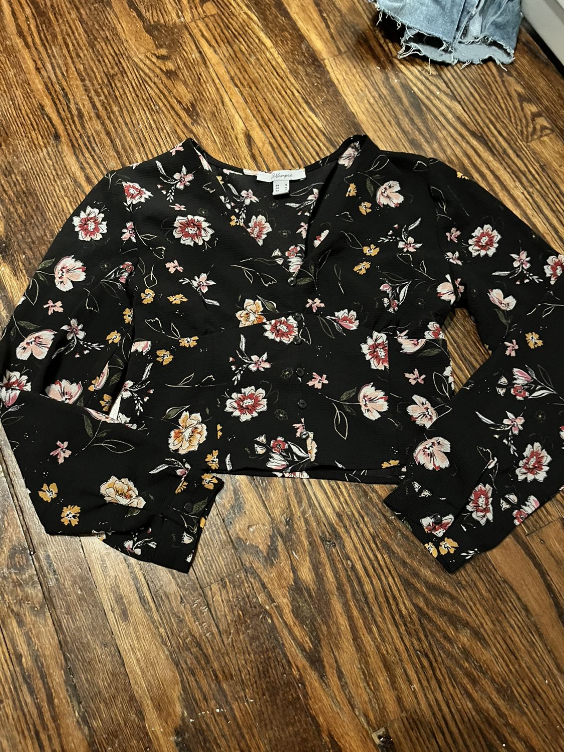 Floral long sleeve blouse thumbnail