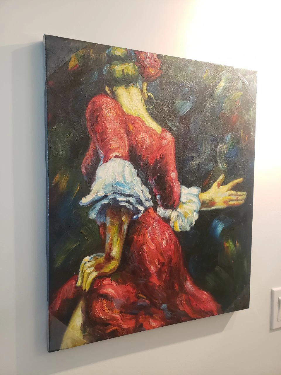 Canvas on wood of Woman dancing
