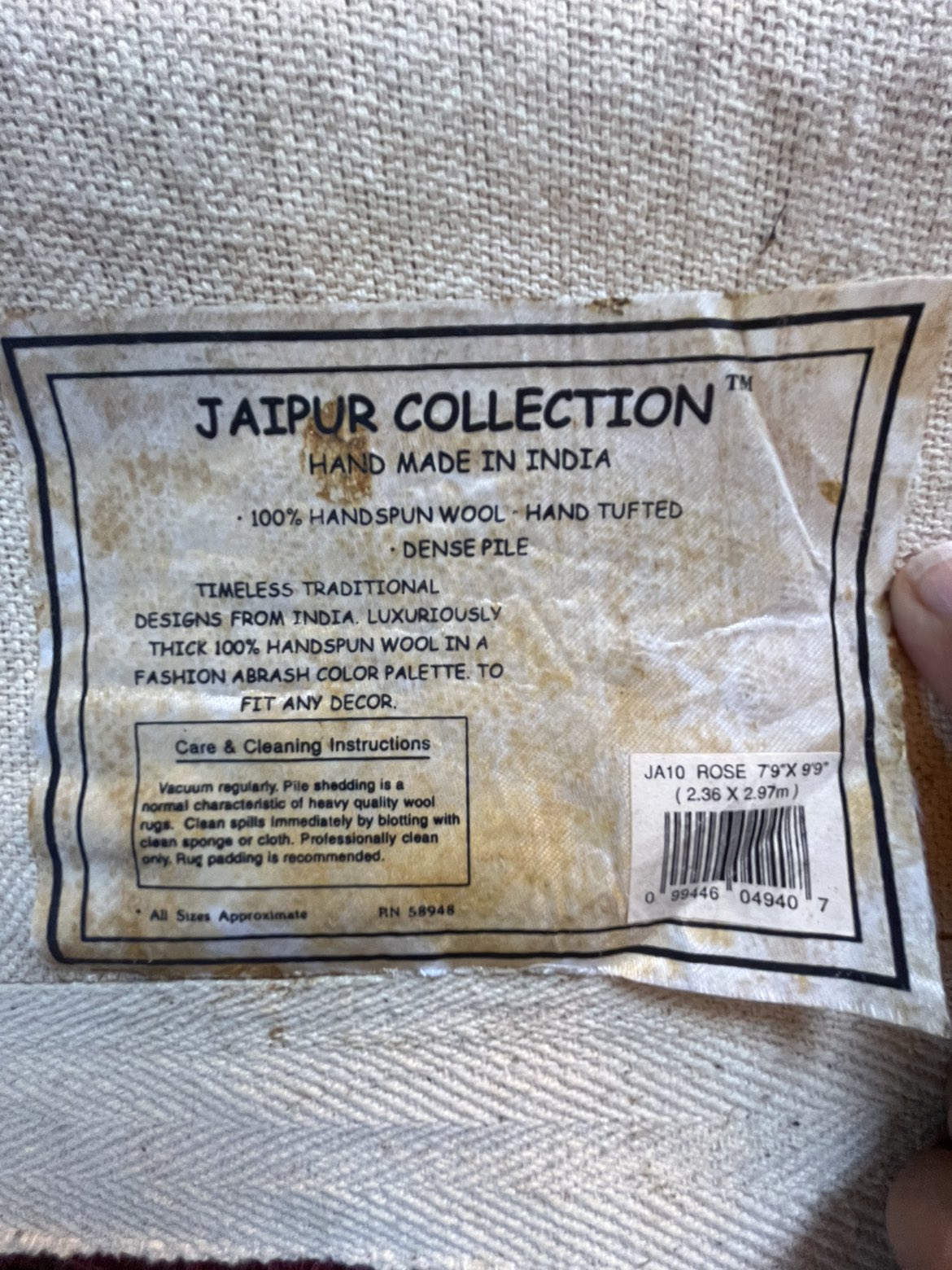 WOOL RUG (hand spun - tufted in India) - photo 3