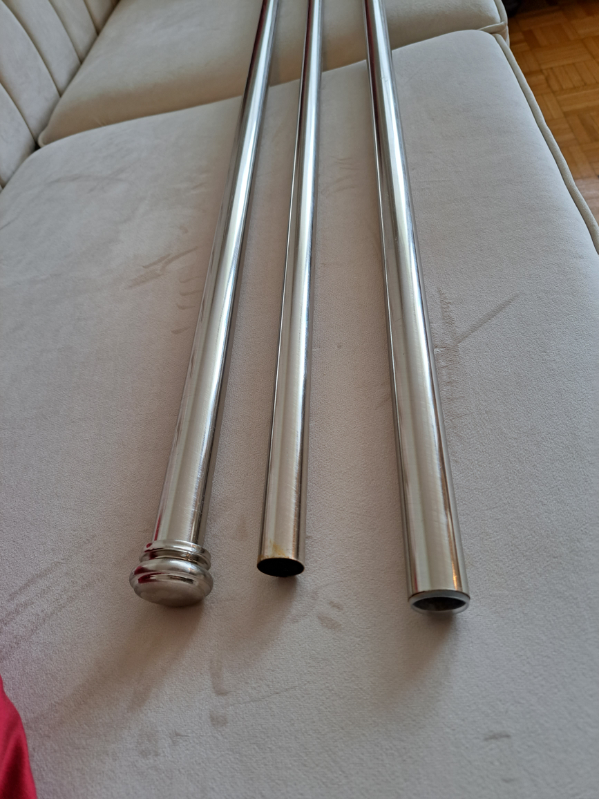 Curtain rod for sale - one inch Diameter - 72 to 144 inch - photo 2
