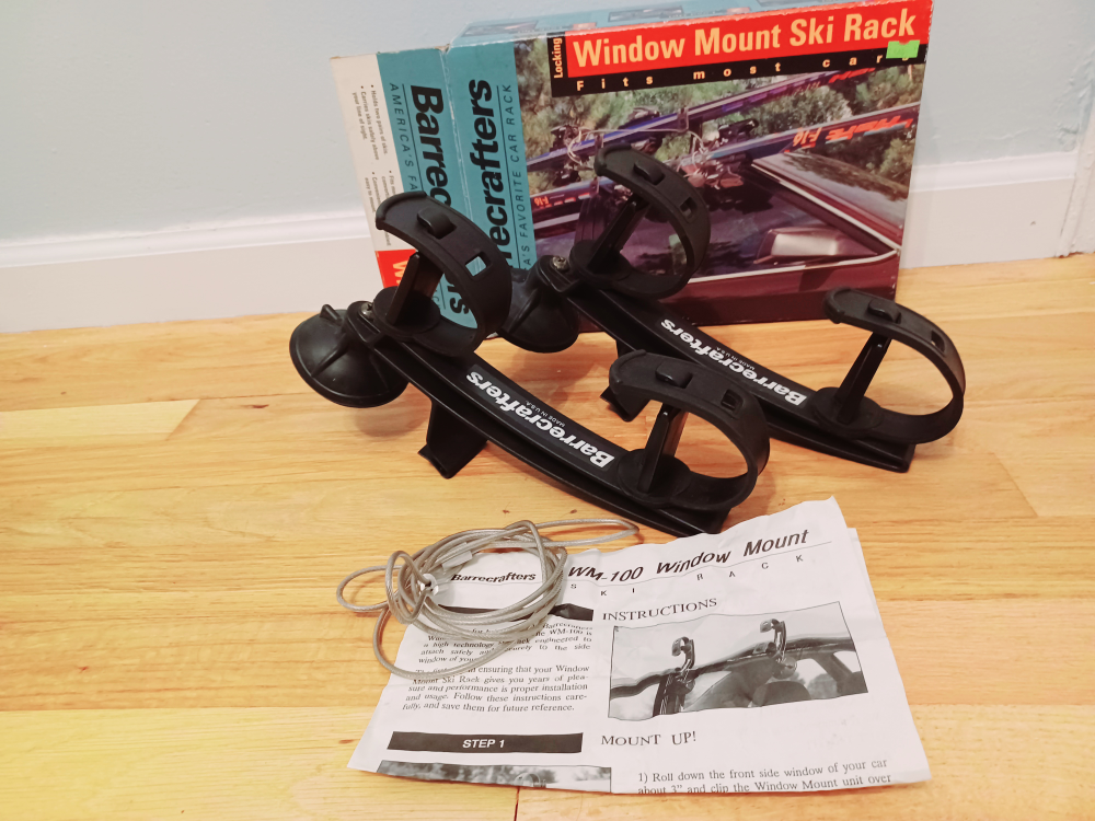Window mount ski rack