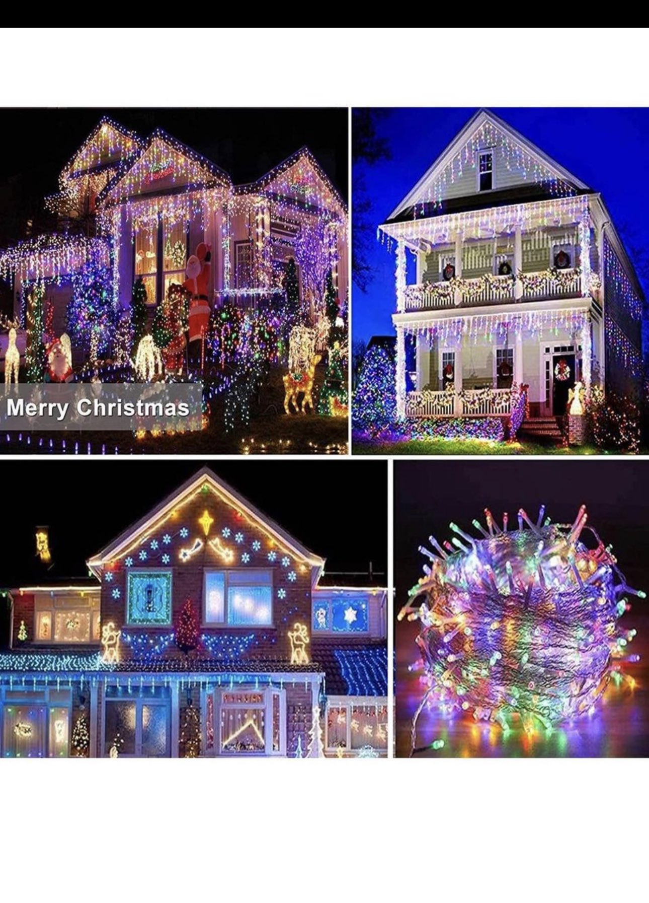 Christmas Lights, LED Icicle Lights, - photo 3