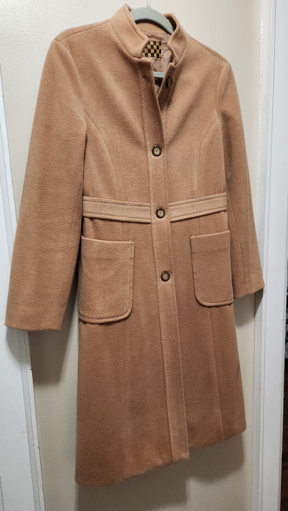 Women's fall camel coat image indicator(2)