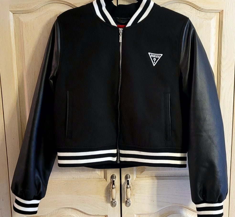 GUESS Women's Varsity Crop Jacket - XL