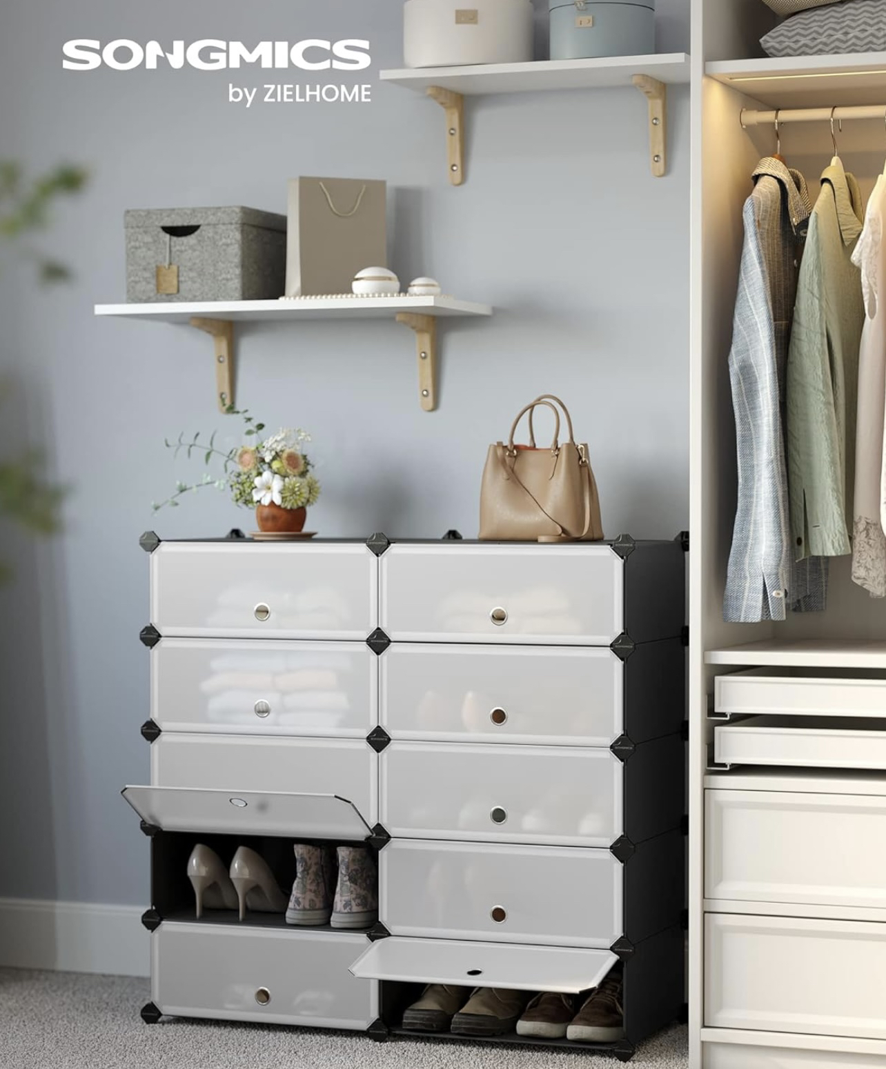 SONGMICS 10-Tier Shoe Rack