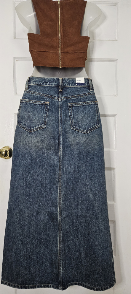 GAP Maxi Middle Slit denim Skirt Size 1 BNWT - photo 5