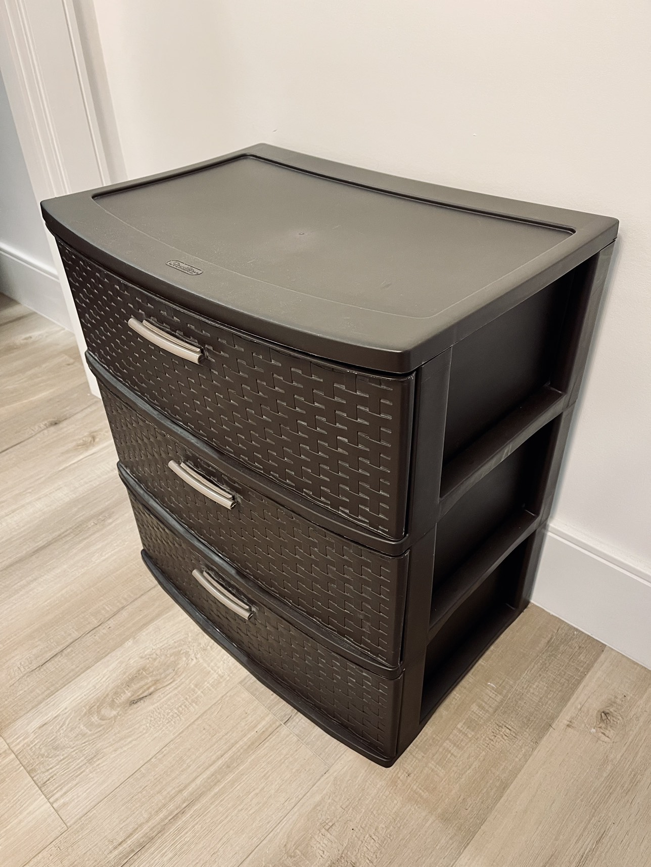 Sterilite 3 Drawer Wide Espresso Weave Tower - photo 2