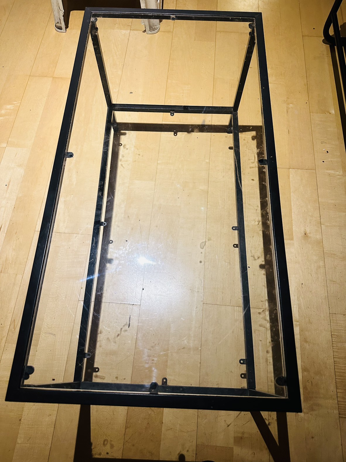 Metal and tempered glass coffee table - photo 4