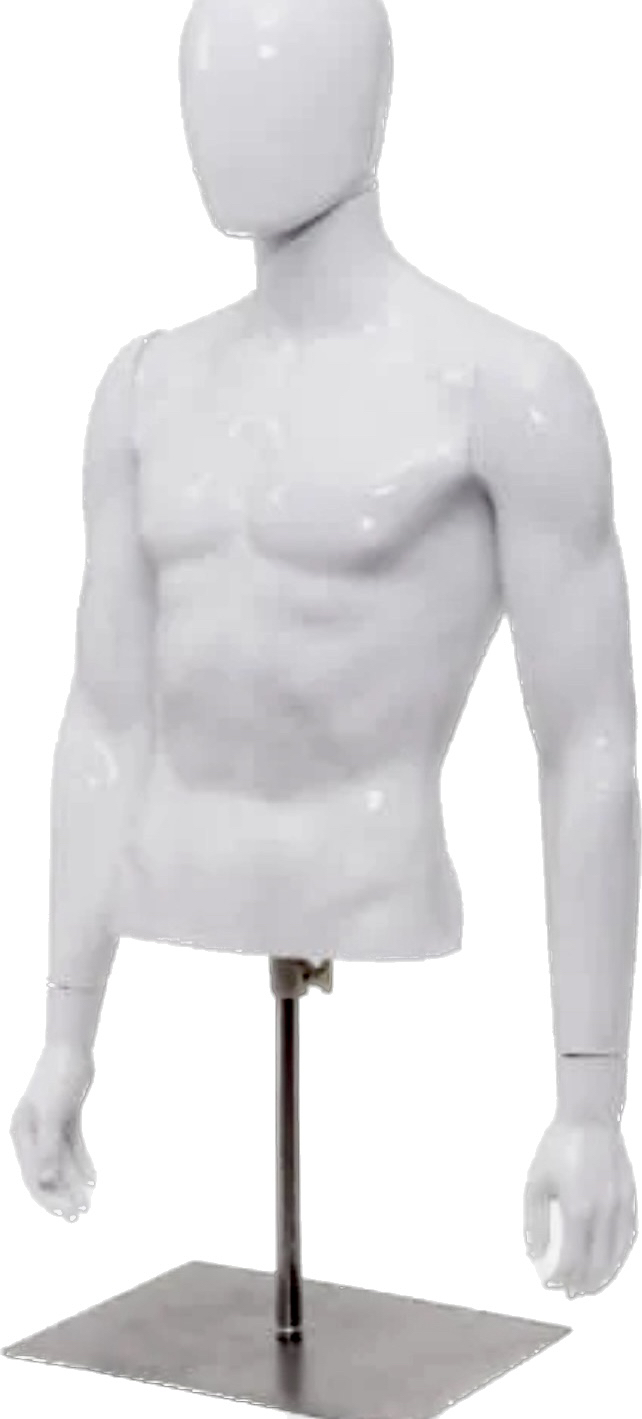 Mannequin: male torso with faceless head thumbnail