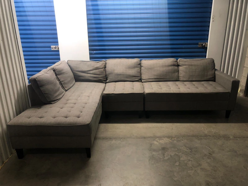 FREE DELIVERY 🚚💨 5 SEATER PEBBLE GREY SECTIONAL SOFA/COUCH thumbnail