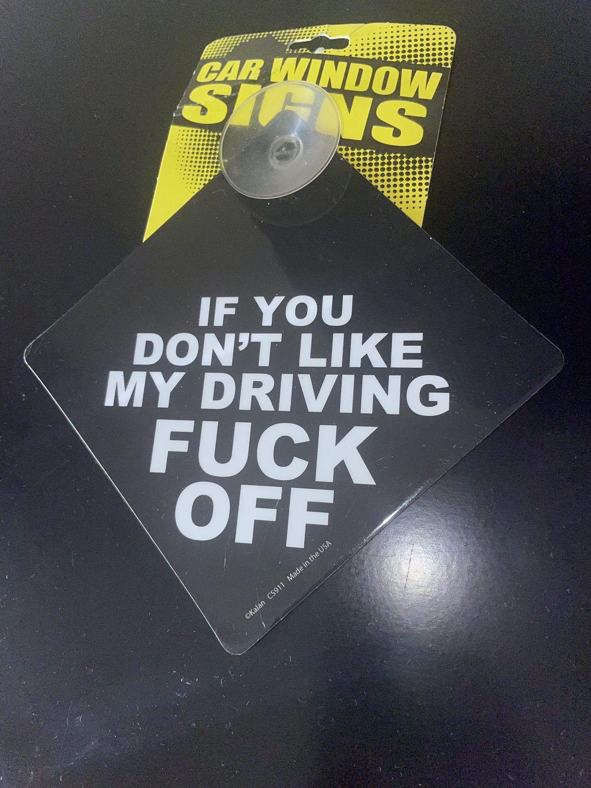 Car window sign