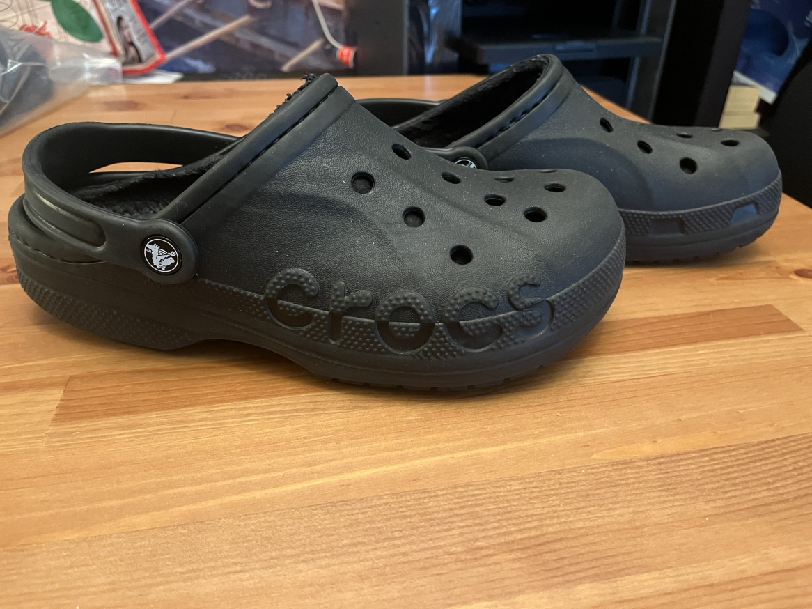 Comfort Lined Crocs - black thumbnail