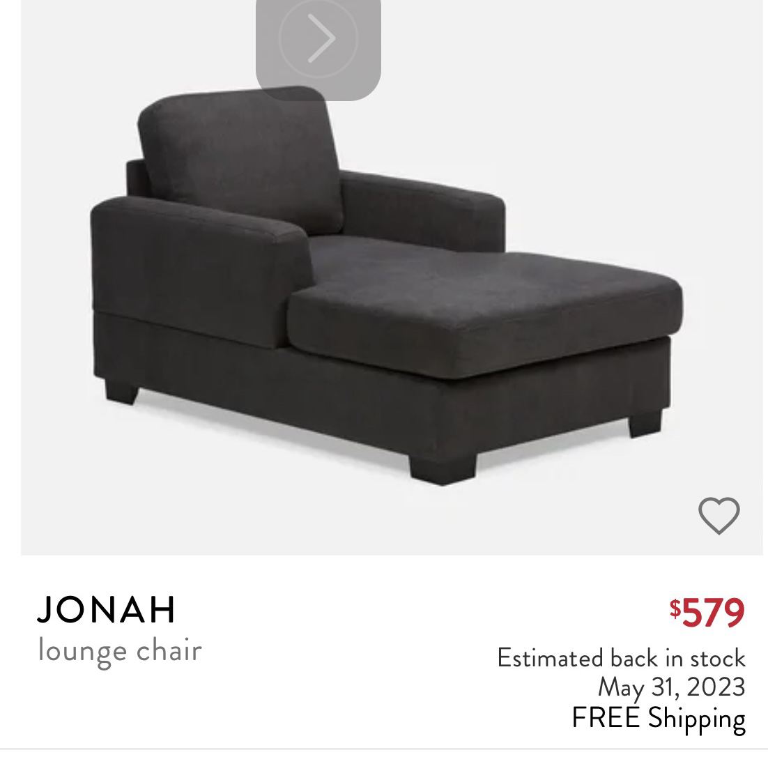 Structube Chaise lounger Grey - photo 3
