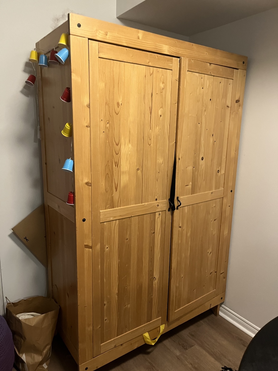 Wooden wardrobe