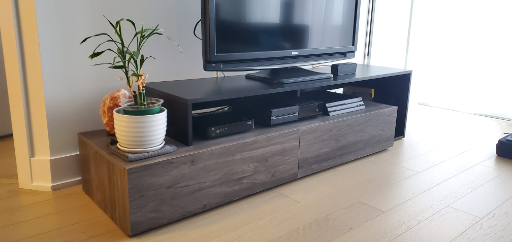 Black/Grey TV Stand - photo 2