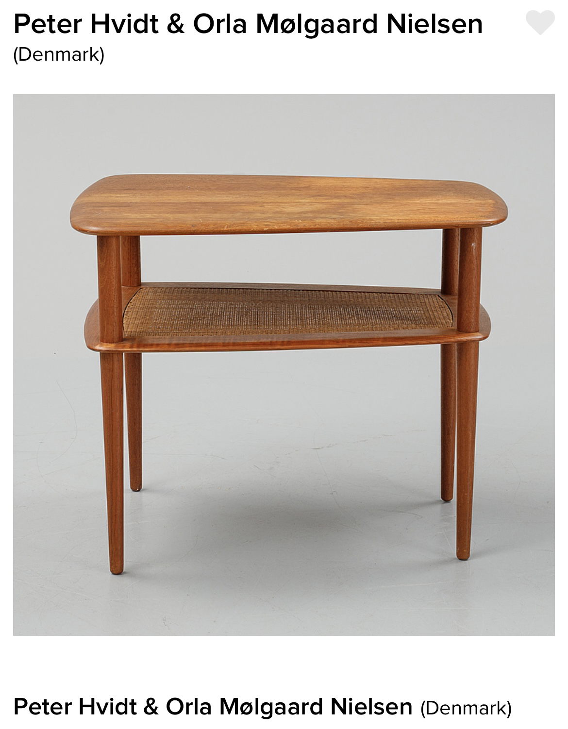 Danish teak side table thumbnail