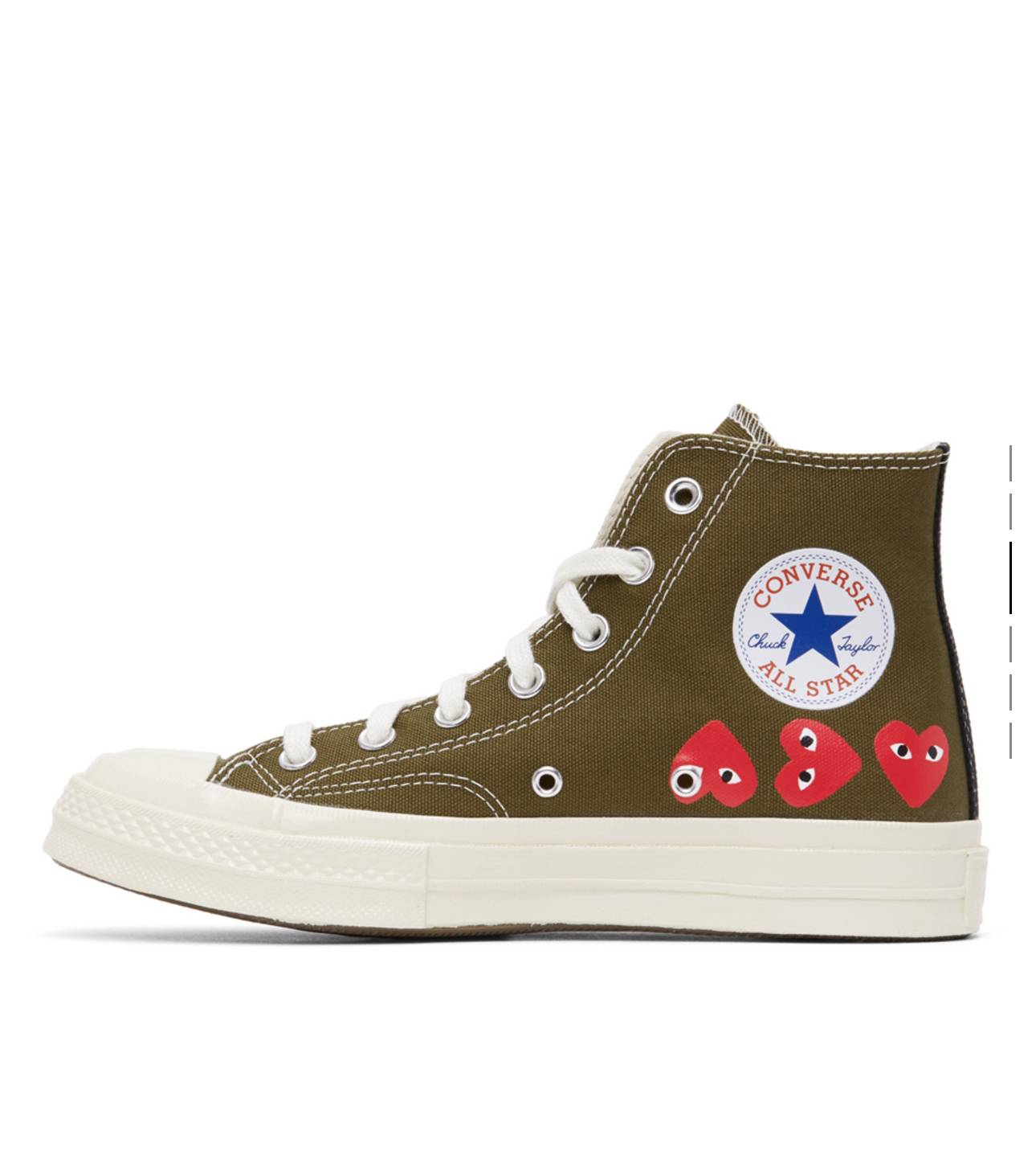 Brand new Converse x Comme Des Garcons Play / Multi Hearts Green - photo 5
