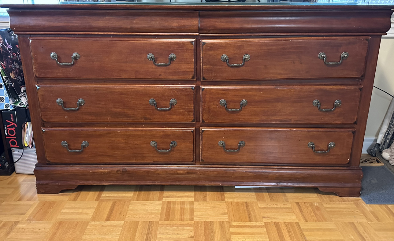 Solid Wood 6 Drawer Dresser
