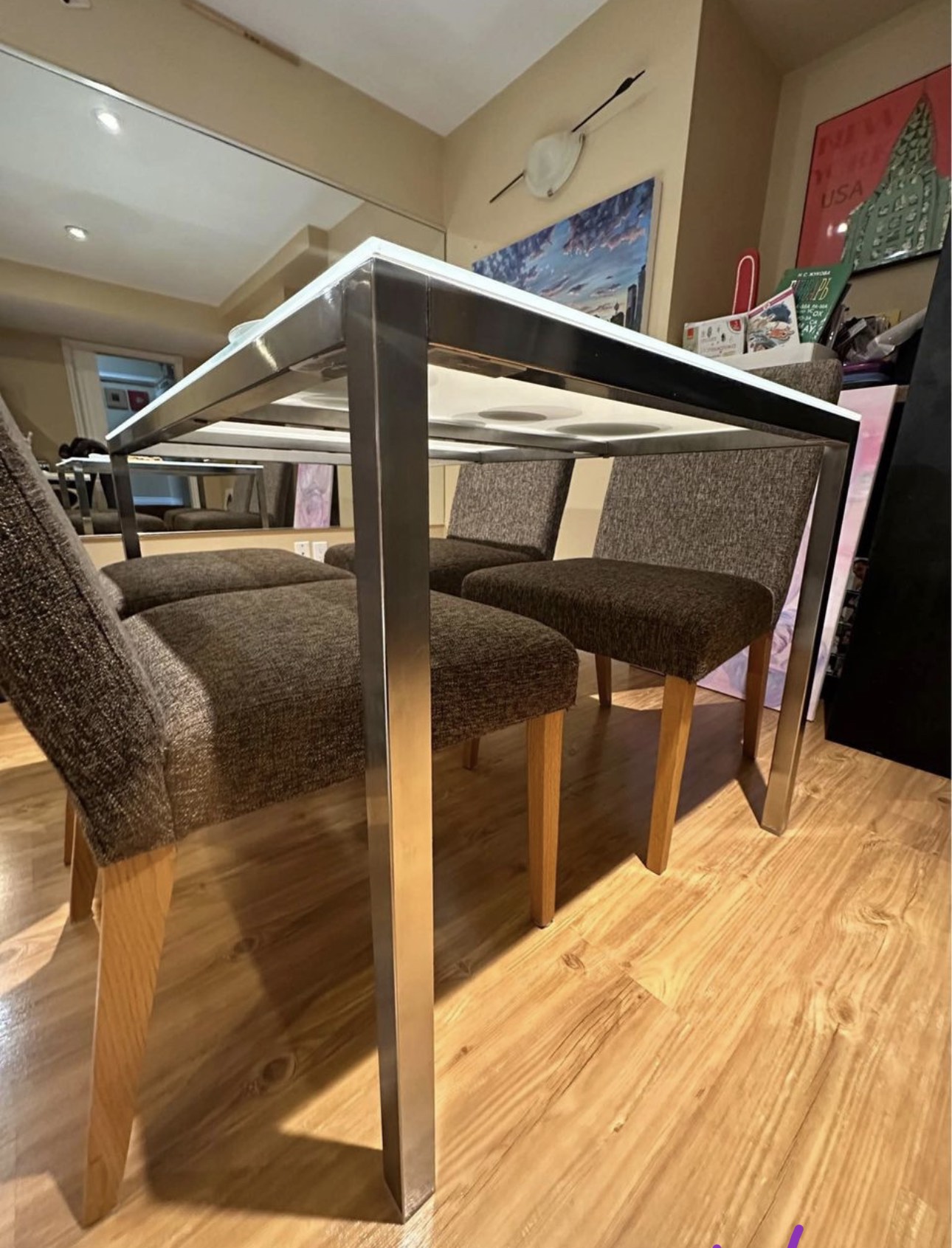 Ikea table,metal frame