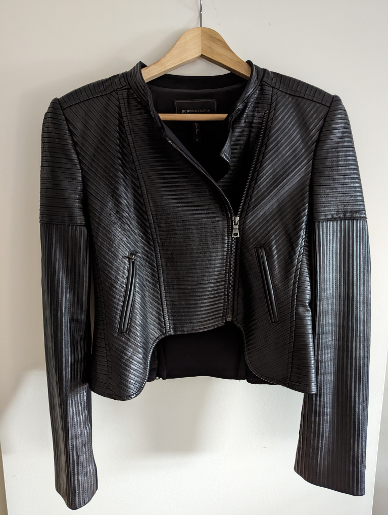 *BCBG MAXAZRIA* Biker Style Jacket thumbnail