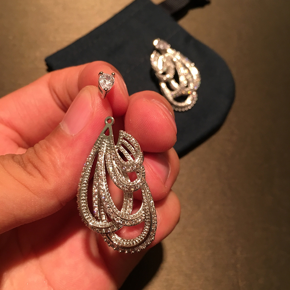 Crystal sliver earrings - photo 4