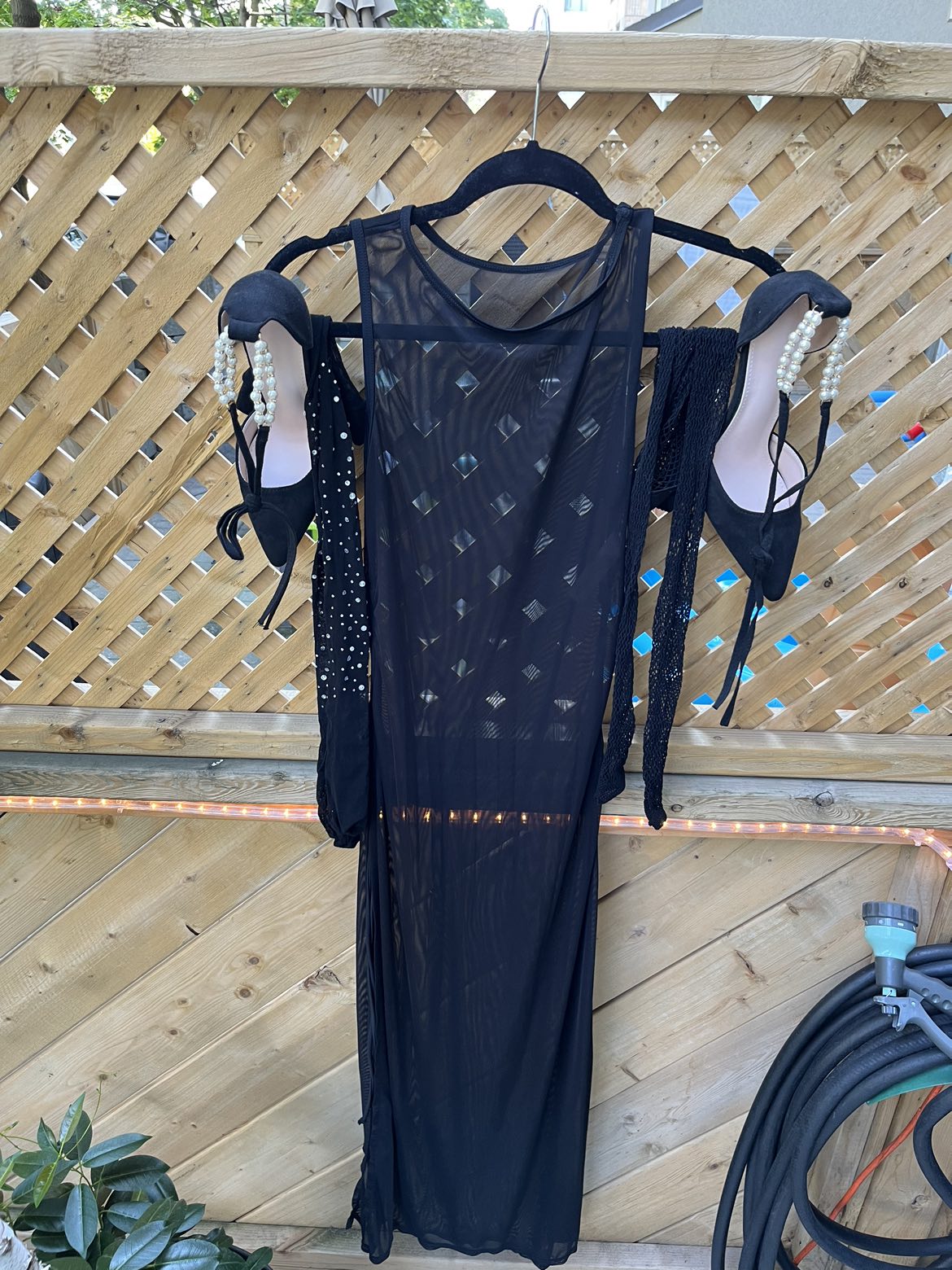 SEE THROUGH DRESS & FISHNETS thumbnail
