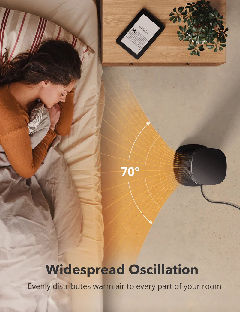 Heater, Ceramic Tower Heater with Eco Mode - photo 4